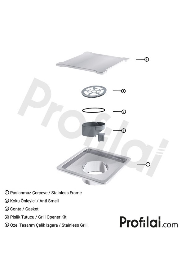 Paslanmaz Çelik Banyo Süzgeci Paslanmaz Çelik Banyo Süzgeci